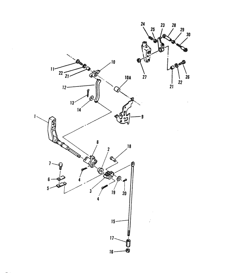 Mariner 9.9C HP Gear Shift Linkage Parts