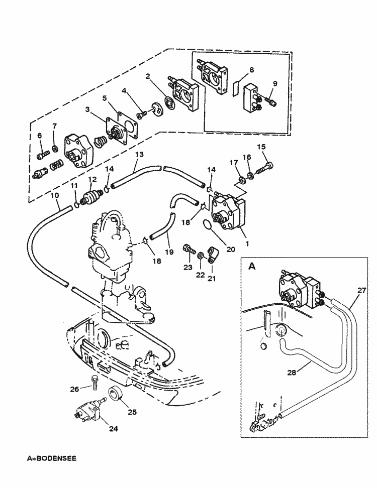Mercury Marine 9.9 HP (4-Stroke) (232 cc) Fuel Pump Parts Mercury Marine 9.9 HP (4-Stroke) (232 cc) Fuel Pump Parts