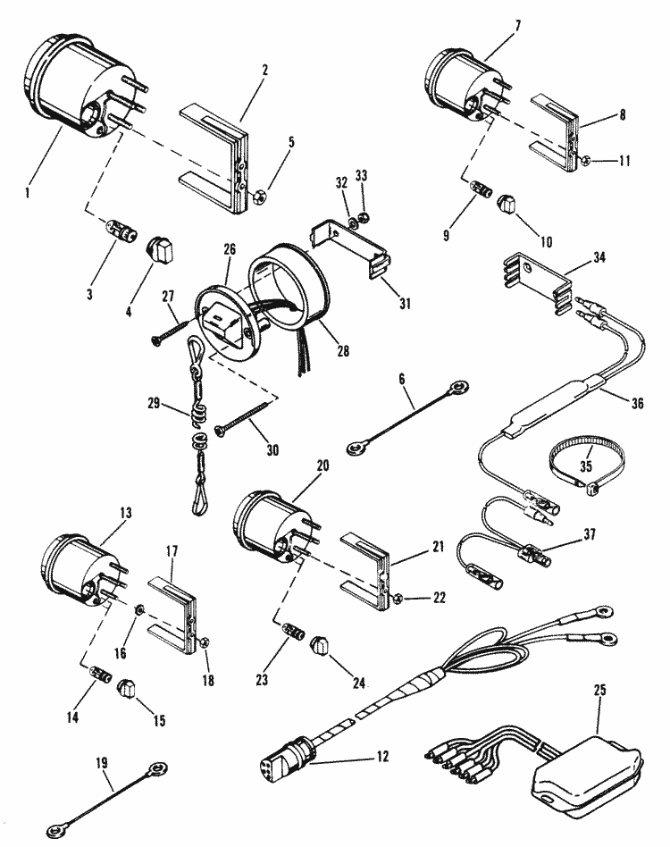 Mercury Marine V200 Instrumentation (Mercury & Mariner) Parts