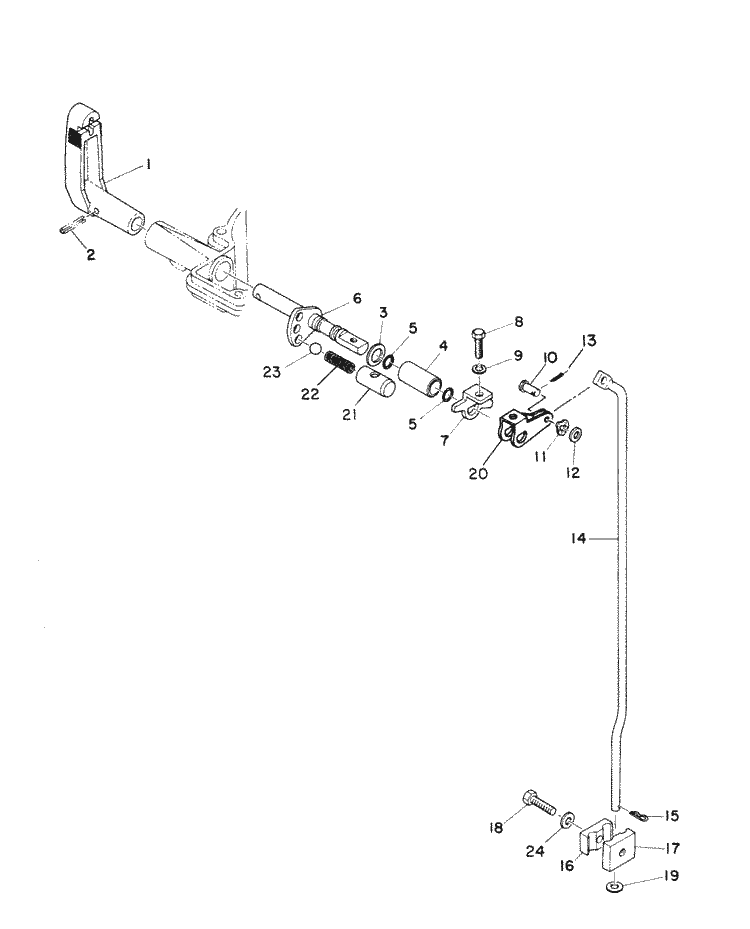 Mariner 8A Gear Shift Linkage Parts