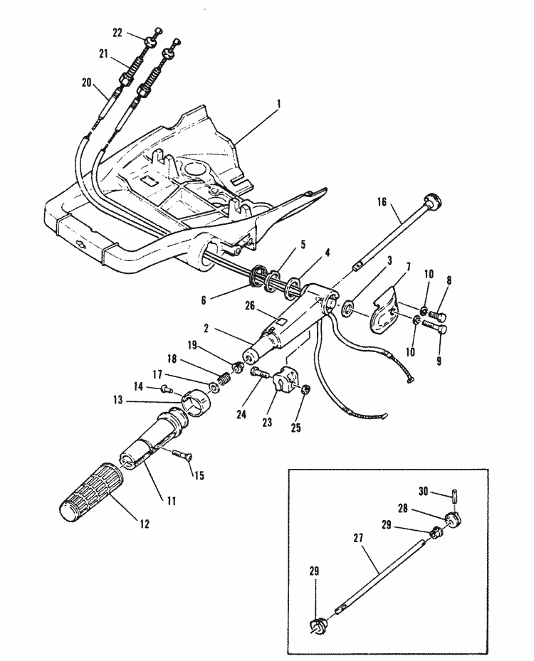 Mariner W15 (M) Steering Handle Parts