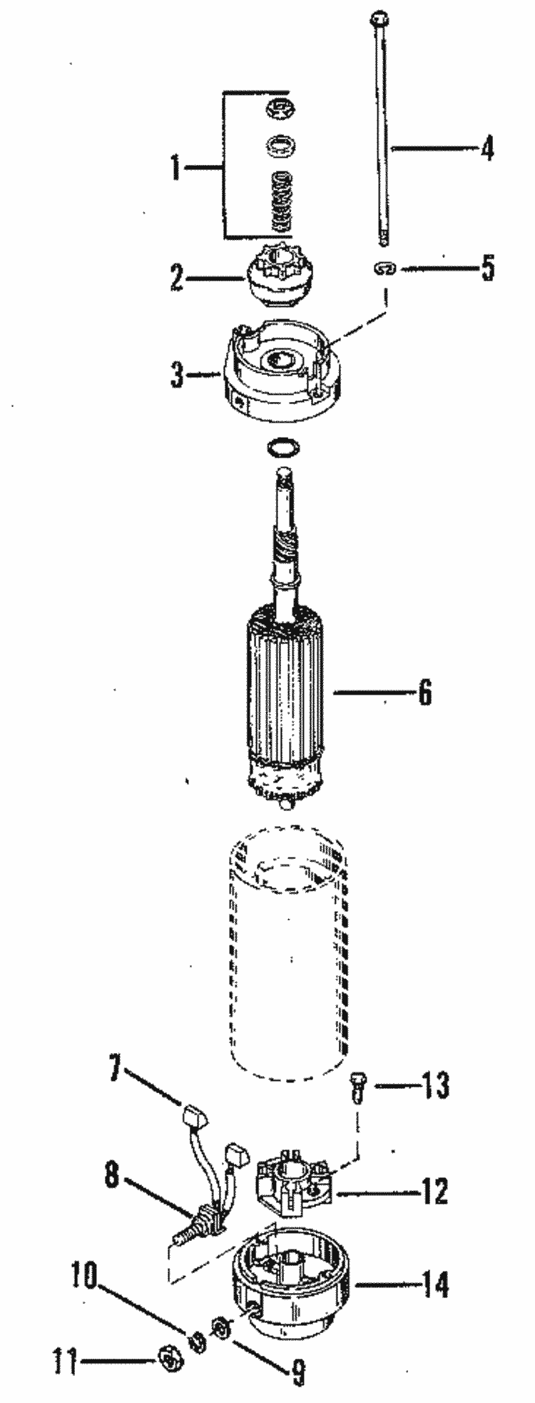 Mercury Marine Starter Motor Assembly (Bosch) Parts