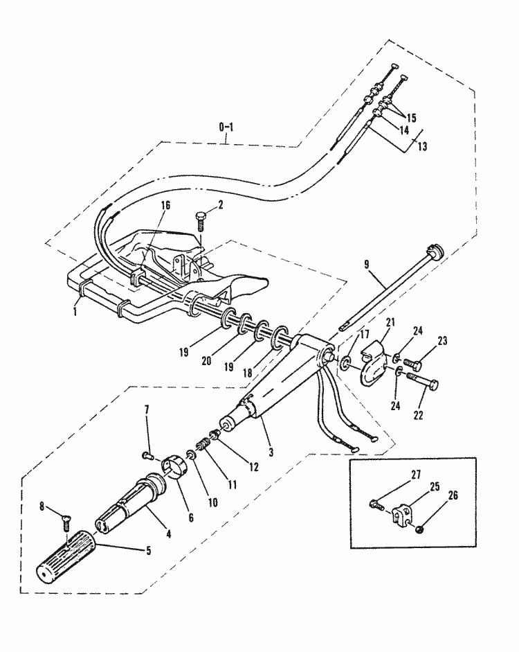 Mariner W25 (ML) Steering Handle Parts