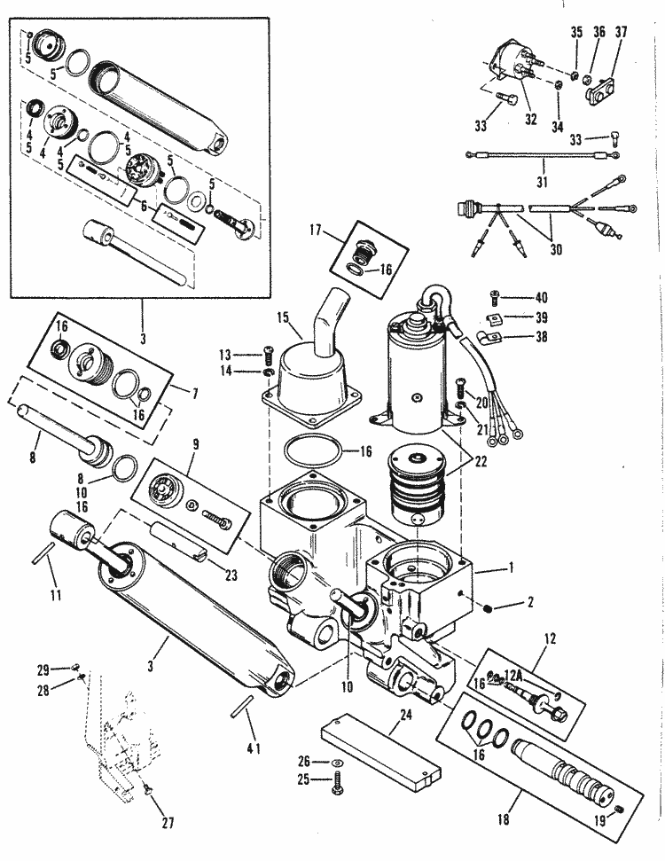 Mercury Marine Trim / Tilt / Lift Systems & Components ... 1988 mercury 150 xr2 wiring diagrams 