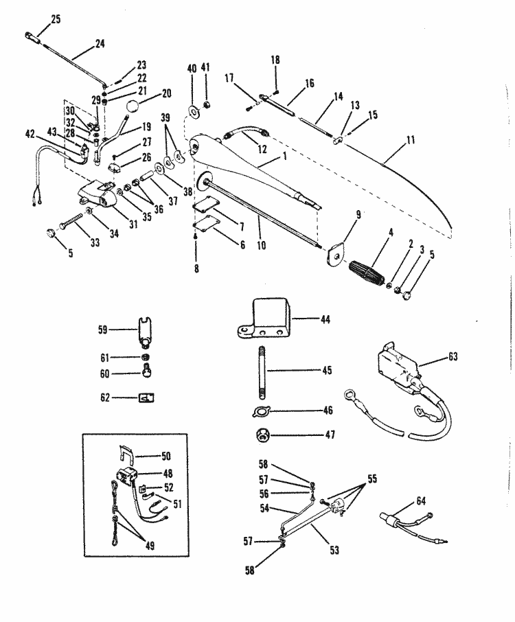 Mercury Marine Power Steering / Tiller Handles / Shift Kits Tiller Handle Kit (78551A_) (Page 2