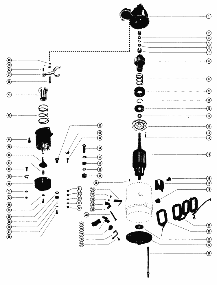 Mercury Marine Electrical Starter Motor Assembly, Complete B Parts