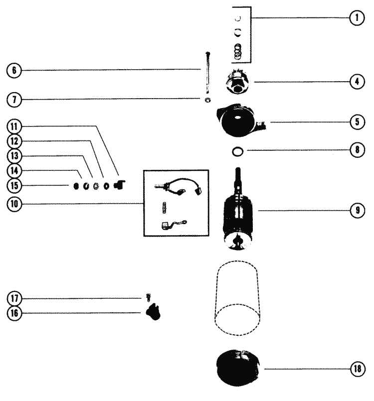 Mercury Marine Electrical Starter Motor Assembly, Complete A Parts