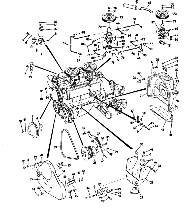 Omc Stern Drive Miscellaneous Group 120 Hp Parts For 1969