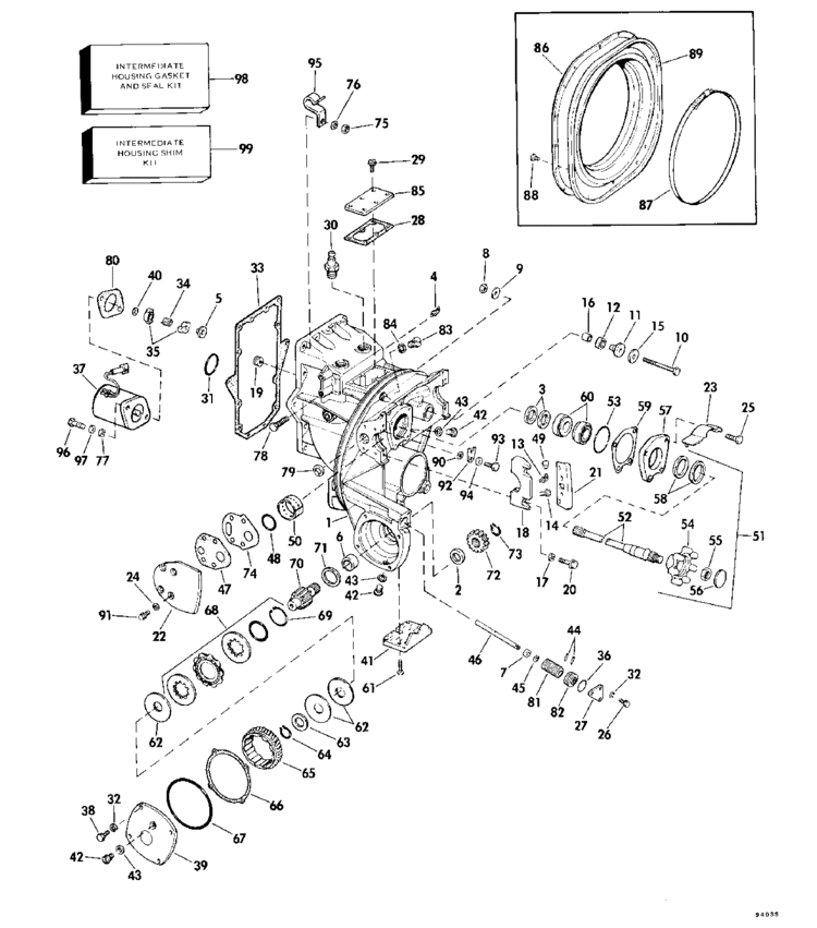 New sierra 18-7400 O-ring 908194 OMC Johnson Evinrude Tilt
