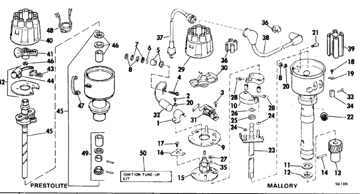 OMC Stern Drive Distributor Group 185-200-230-260 Models