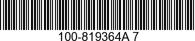 100-819364A7 - ->819364A9 - Replaced by -819364A9