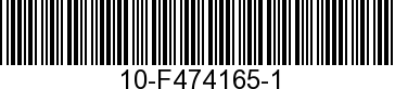 10-F474165-1 - SCREW              - Replaced by 10-F474165-1