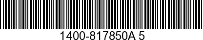 1400-817850A 5 - BRKT KIT-STERN     - Replaced by 1400-817850A 6