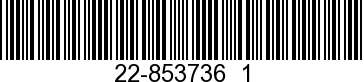 22-853736  1 - CONNECTOR Fuel     - Replaced by 22-8M0072235