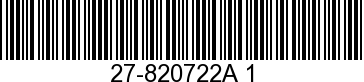 27-820722A 1 - GASKET SET         NLA