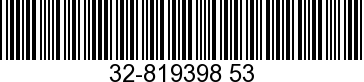 32-81939853 - ->819398T - Replaced by -819398T