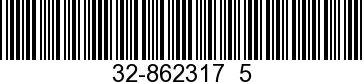 32-862317  5 - HOSE               - Replaced by 32-8M0062590