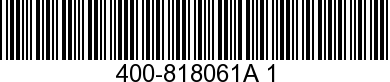 400-818061A 1 - CRANKSHAFT ASSEMB  NLA
