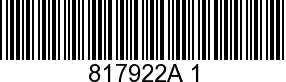 817922A 1 - HOUSING ASSY       NLA