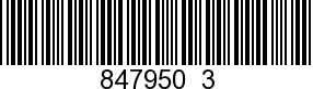 8479503 - ->847950T3 - Replaced by -847950T3