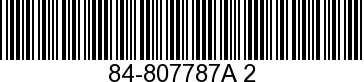 84-807787A 2 - HARNESS ASSEMBLY   NLA