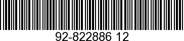92-822886 12 - PAINT (Black)      NLA