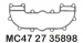 BARMC47-27-35898 - COVER  INT. MANIFOLD