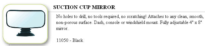 11050 - Mirror, Suction Cup Mount