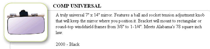 2000 - COMP MIRROR - UNIVERSAL - 7 X 14
