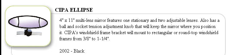 2003 - ELLIPSE MIRROR - 4 X 11