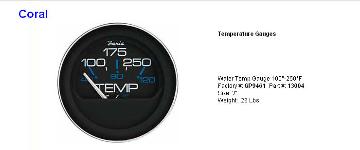 13004 - Water Temp, 100-250 Degree Female, Sender Required