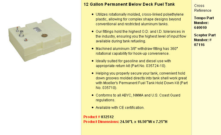 032512 - 12 Gallon Permanent Fuel Tank