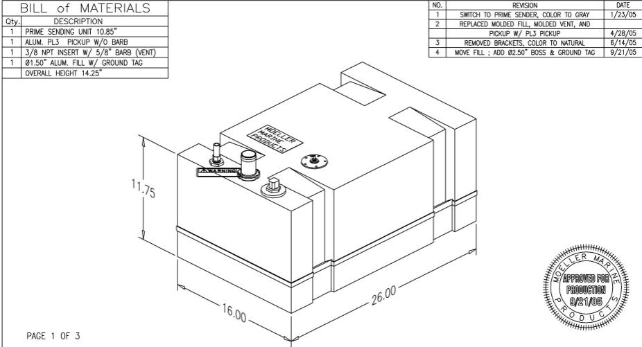 032519 - 19 Gallon Permanent Fuel Tank