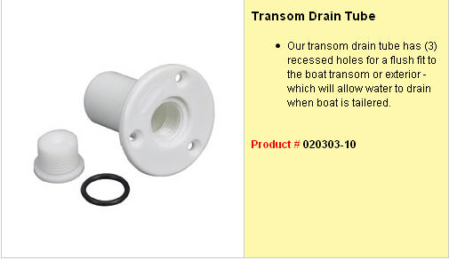 020303-10 - Transom Drain w/ Pipe Plug 020303-10