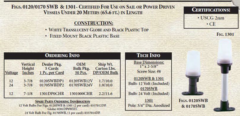 1301DP0CHR - All-round Light, 7-1/8 Inch