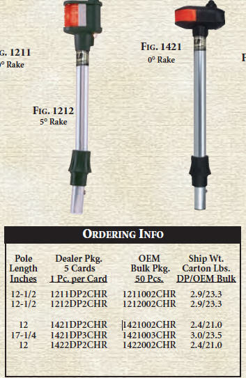1421DP2CHR - Bow Light, 12 Inch, w/ Utility Light