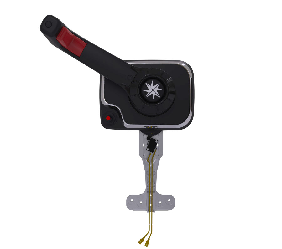 Center Console Control, Black, w/Engine/Trim Switch CHX8851P SeaStar