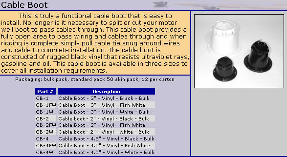 CB-4-DP - Motorwell Boot, 4-1/2 Inch