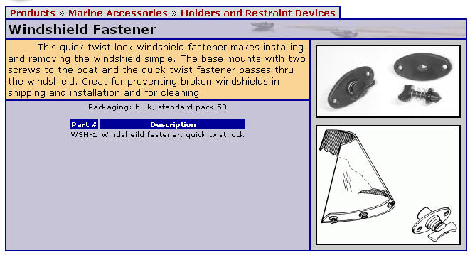 WSH-1PR-DP - Windshield Fastener, Pair