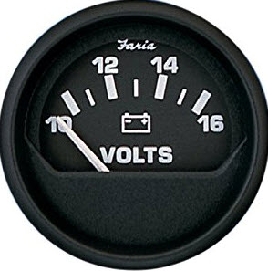 Voltmeter, 10-16 VDC 12821 - Faria Marine Instruments Gauges and Compasses - MarineEngine.com