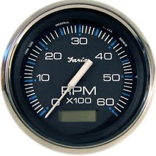 Tachometer w/Hourmeter, 6K, 4" For Inboard 33732 - Faria Marine Instruments Gauges and Compasses - MarineEngine.com