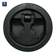 Flush Latch, Non Locking, Black Handle ALN-1-DP - T-H Marine Supplies Deck Cabin Hardware - MarineEngine.com