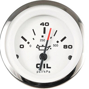 Oil Pressure, 0-80 psi 65501P - SeaStar Solutions Teleflex Marine Gauges and Compasses - MarineEngine.com