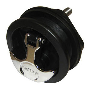 T-Handle, Non-Locking, Chrome Handle/Black Body S-230BC - Whitecap Deck Cabin Hardware - MarineEngine.com